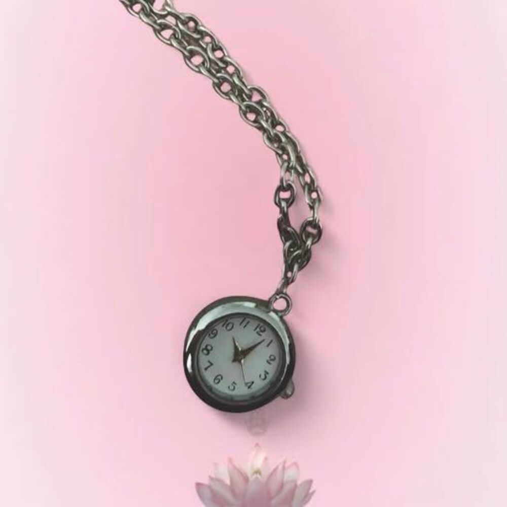 silver watch chain necklace